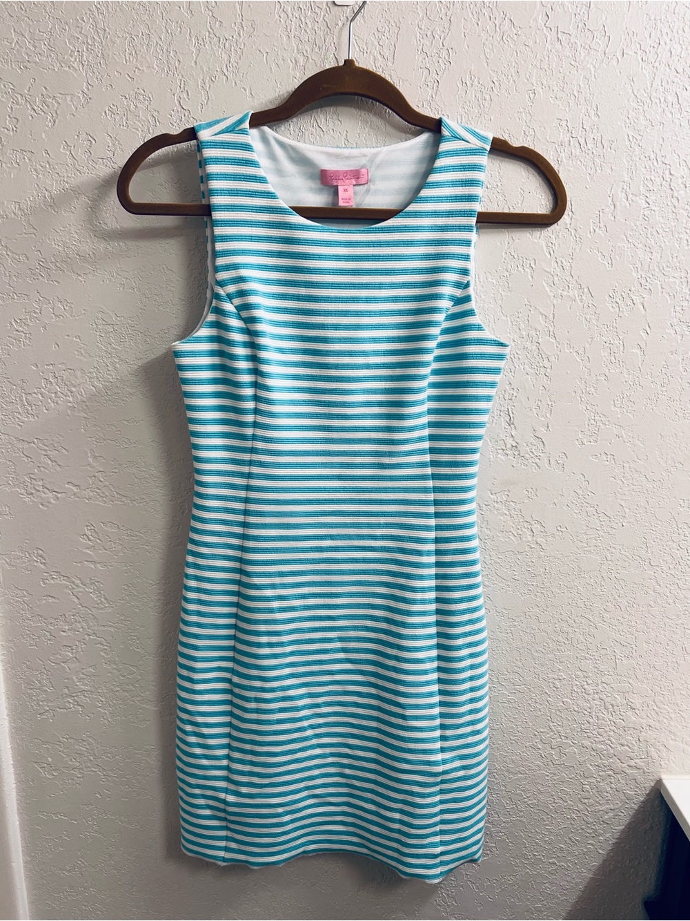 Lilly Pulitzer Shorely Blue Ottoman Stripe Whiting Cut Out Dress